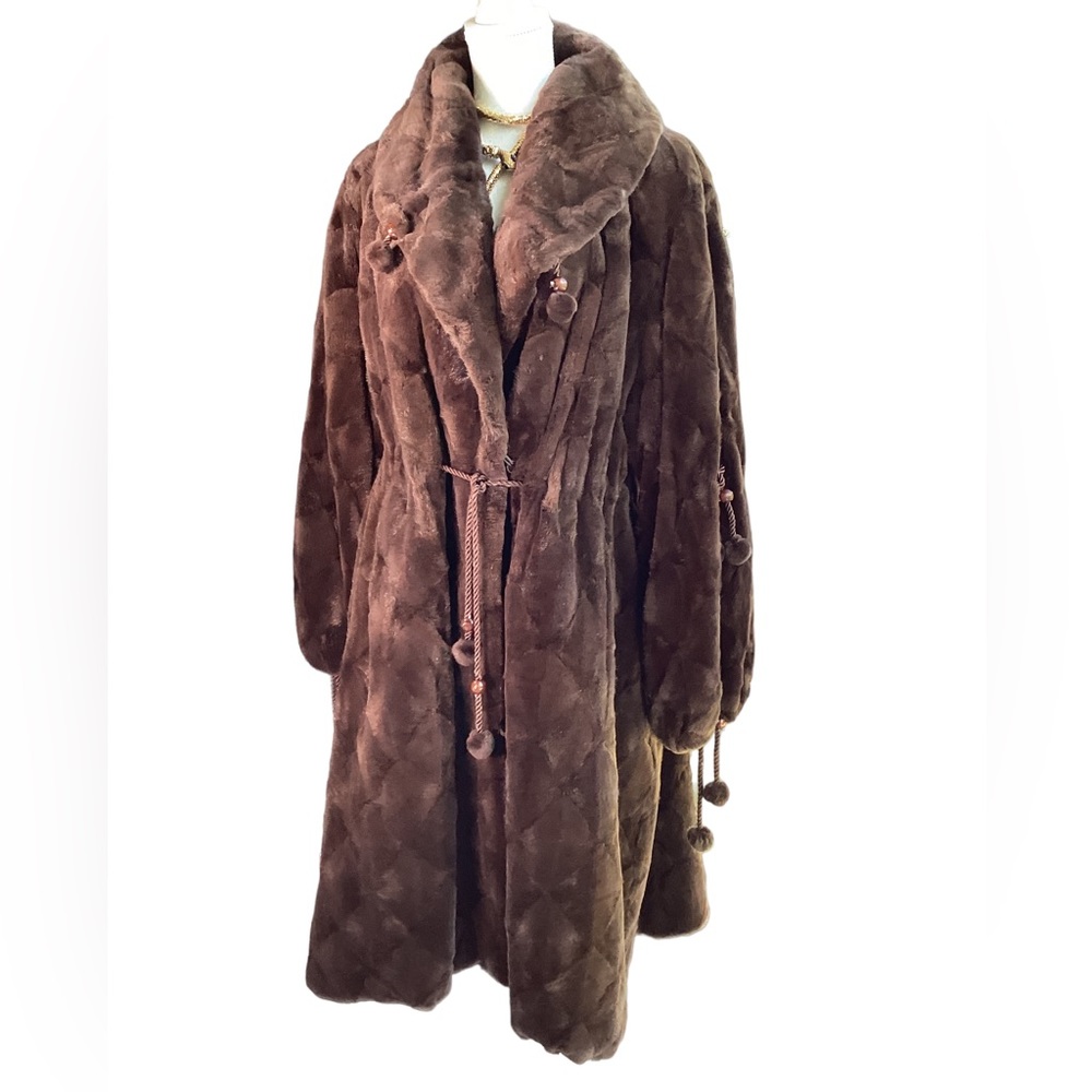 Vintage Brown Sheared  Mink Coat